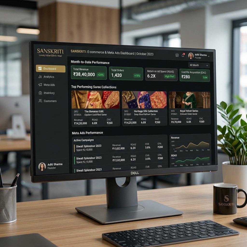 SAM Media Live Saree D2C Dashboard